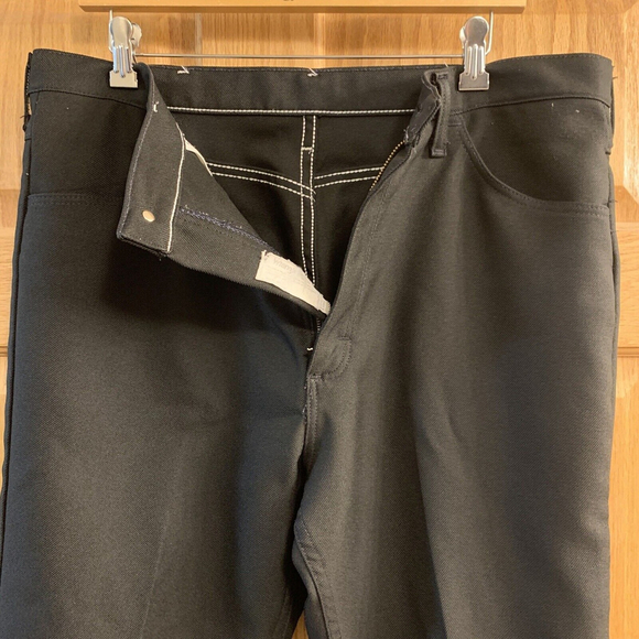 VINTAGE Wrangler Pants Mens 36x27 Black Bootcut Polyester Cowboy Western 38X28 - Picture 4 of 7